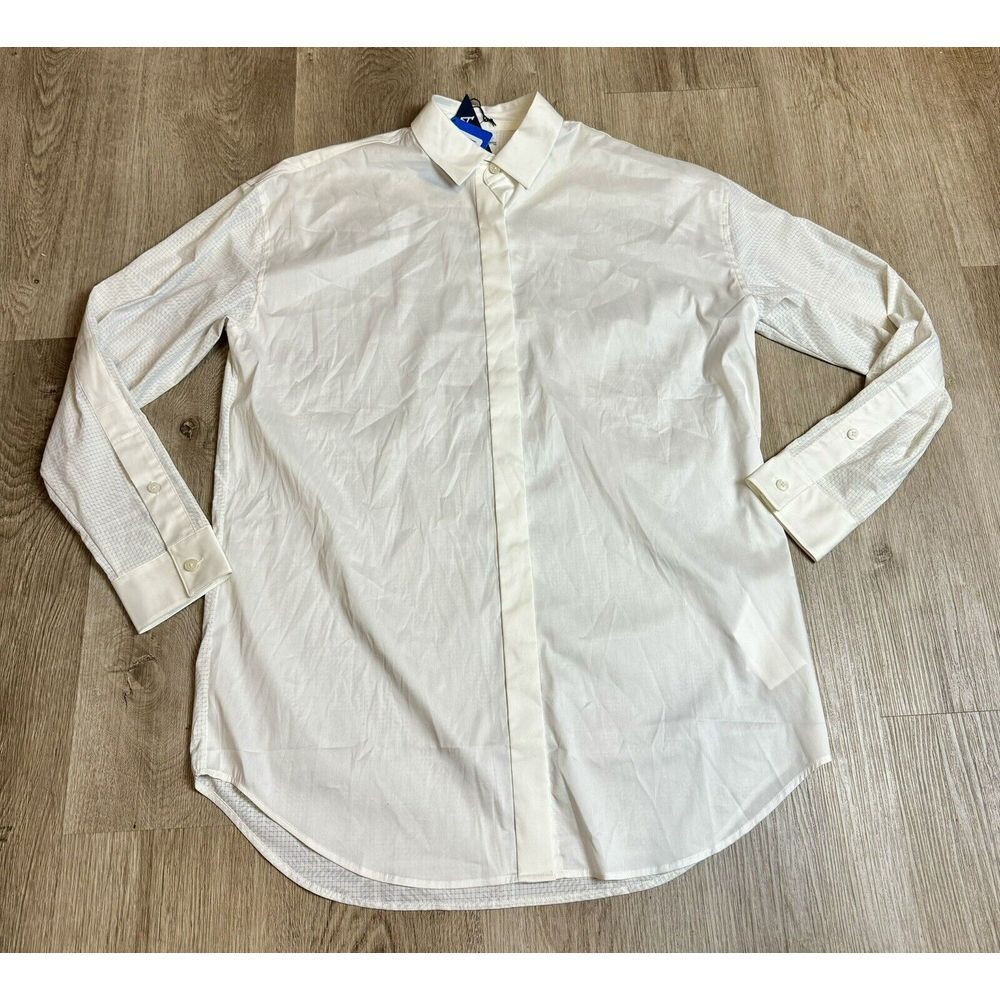 Under Armour Shirt Dress Womens XS  White‎ Button Up Sportswear UAS Long Sleeve